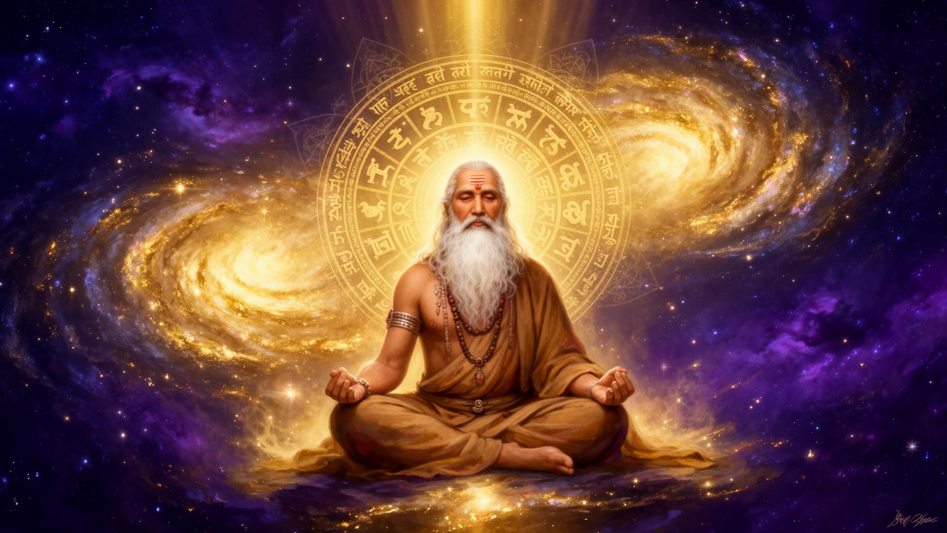 Sage of the Athri lineage in cosmic meditation